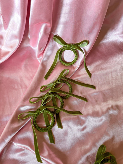 Velvet Bow Napkin Rings