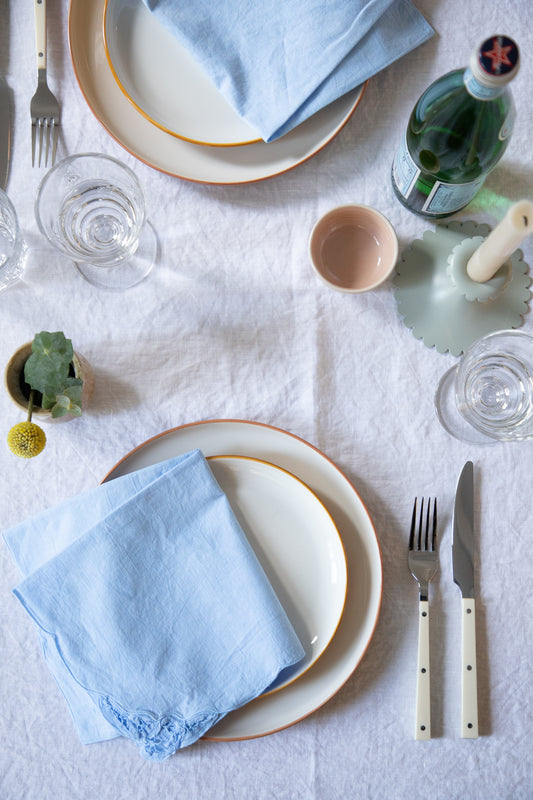 Battenburg Lace Napkins [Robin's Egg]