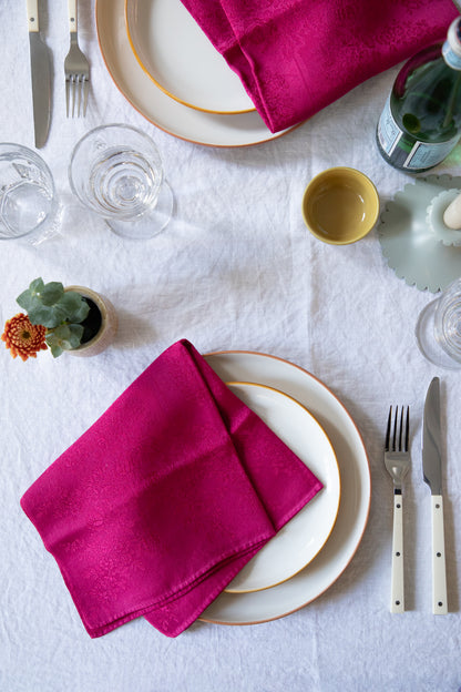 Rose Damask Napkins [Pinot Noir]