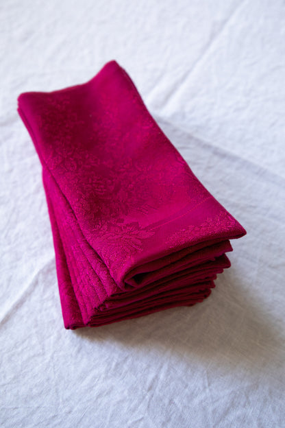 Rose Damask Napkins [Pinot Noir]