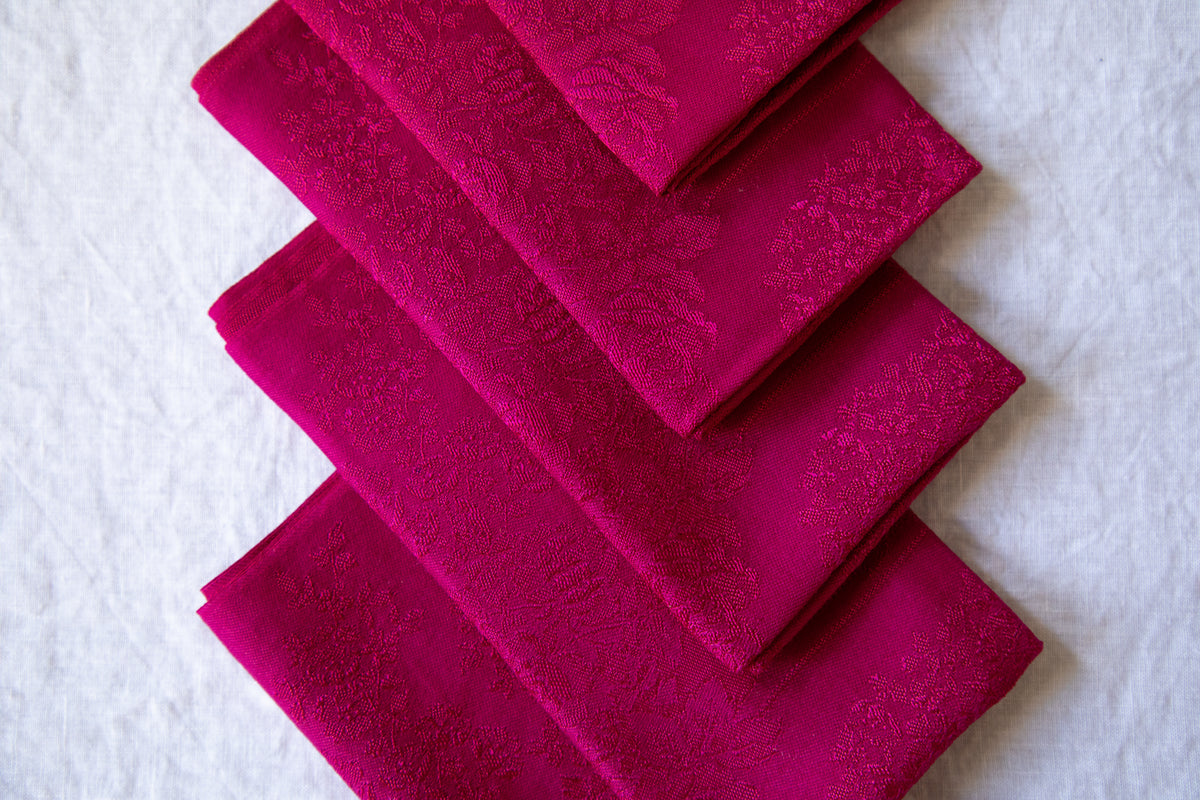 Rose Damask Napkins [Pinot Noir]