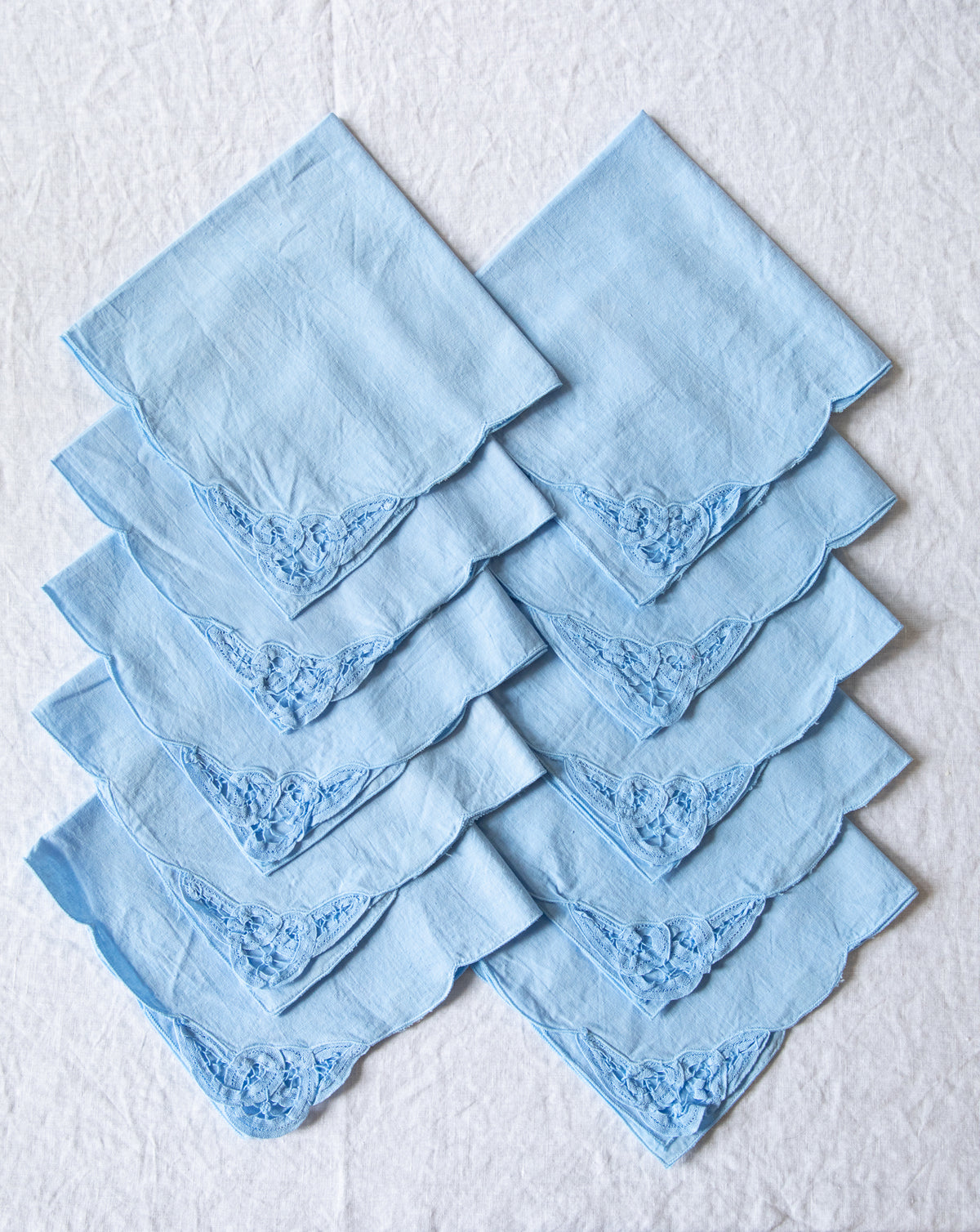 Battenburg Lace Napkins [Robin's Egg]