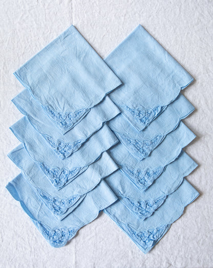 Battenburg Lace Napkins [Robin's Egg]
