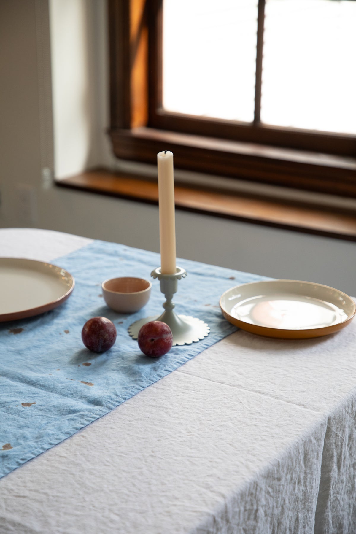 Linen Table Runner [Speckled Robin's Egg]