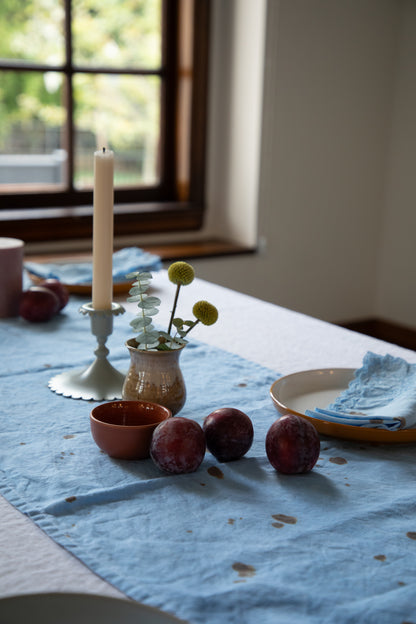 Linen Table Runner [Speckled Robin's Egg]