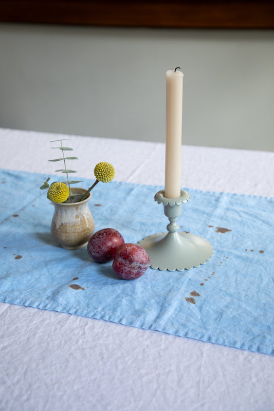 Linen Table Runner [Speckled Robin's Egg]