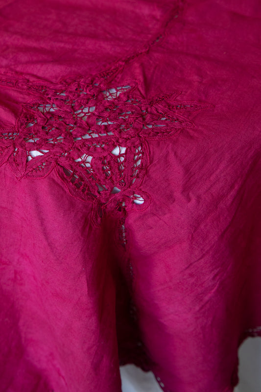 Battenburg Lace Tablecloth [Pinot Noir]