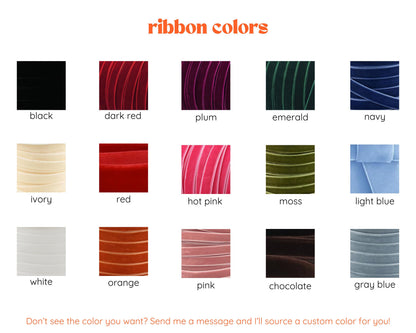 Velvet Bow Napkin Rings