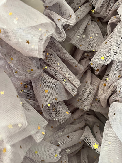 Dusty Lavender Tulle Garland with Metallic Moon and Stars