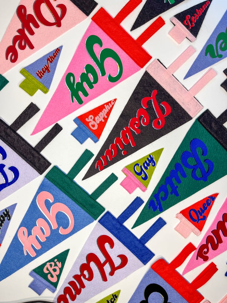 Butch Pride Pennant [blue + dark green]