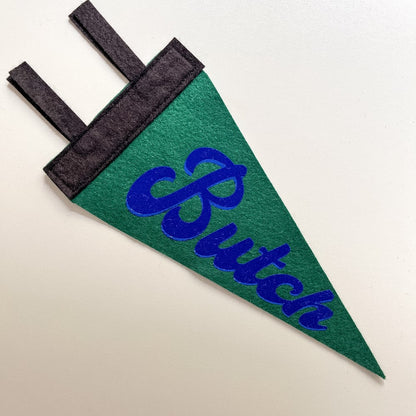 Butch Pride Pennant [blue + dark green]