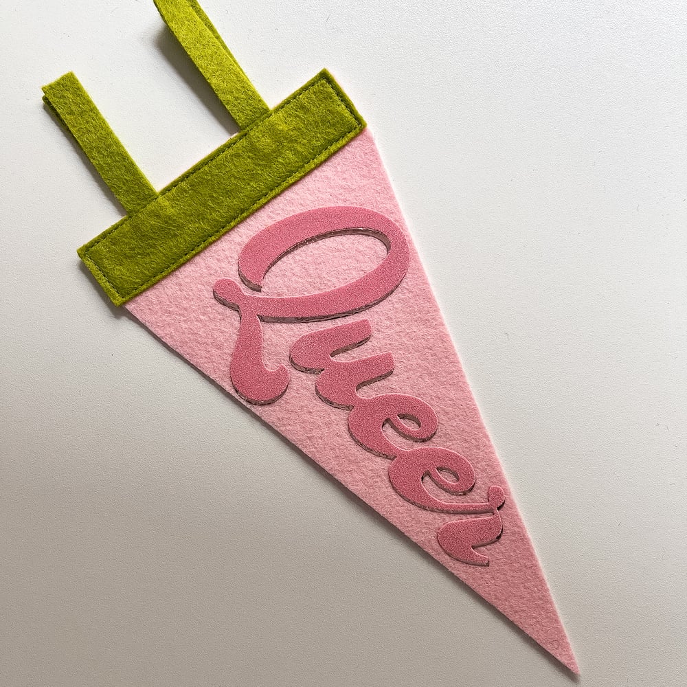 Queer Pride Pennant [pink + pink]