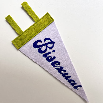 Bisexual Pride Pennant [blue + purple]