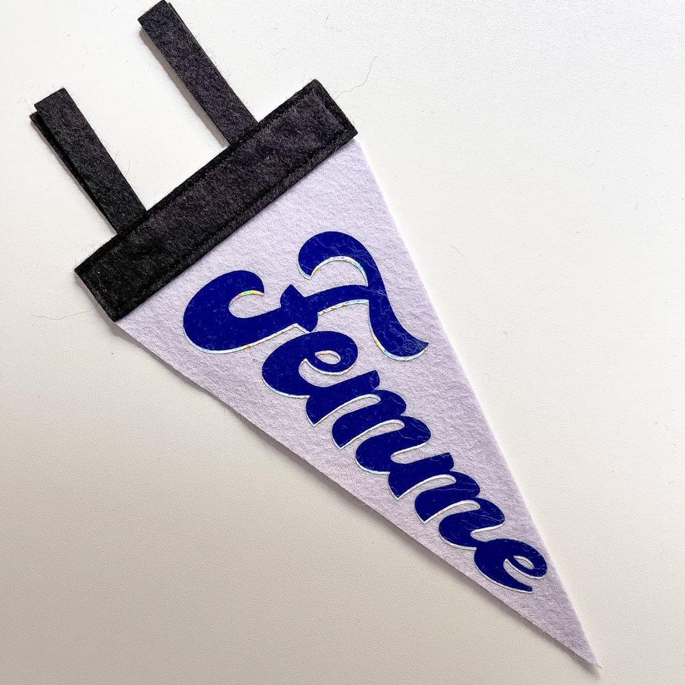 Femme Pride Pennant [blue + purple]