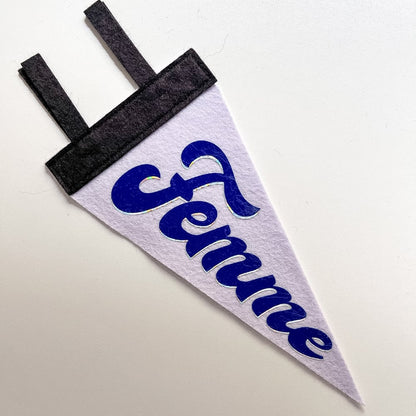 Femme Pride Pennant [blue + purple]