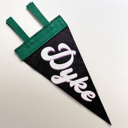 Dyke Pride Pennant [white + black]