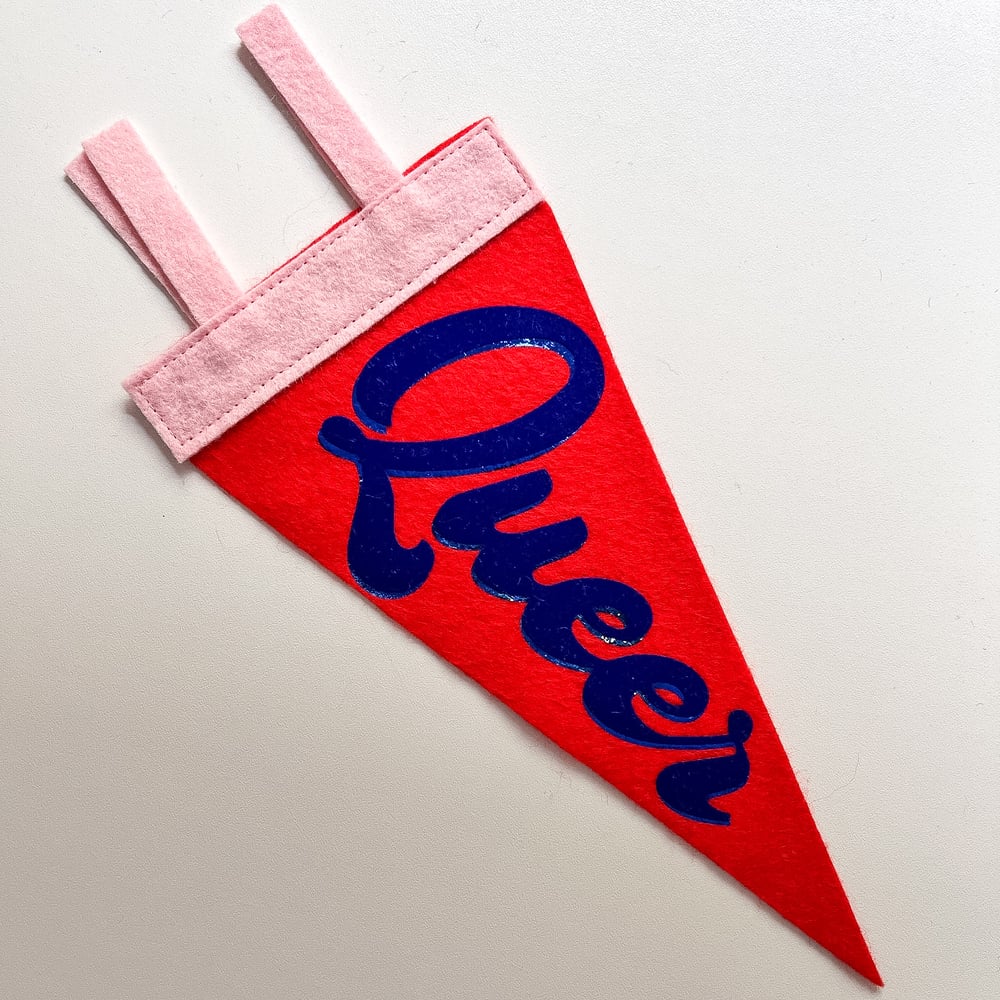 Queer Pride Pennant [blue + red]