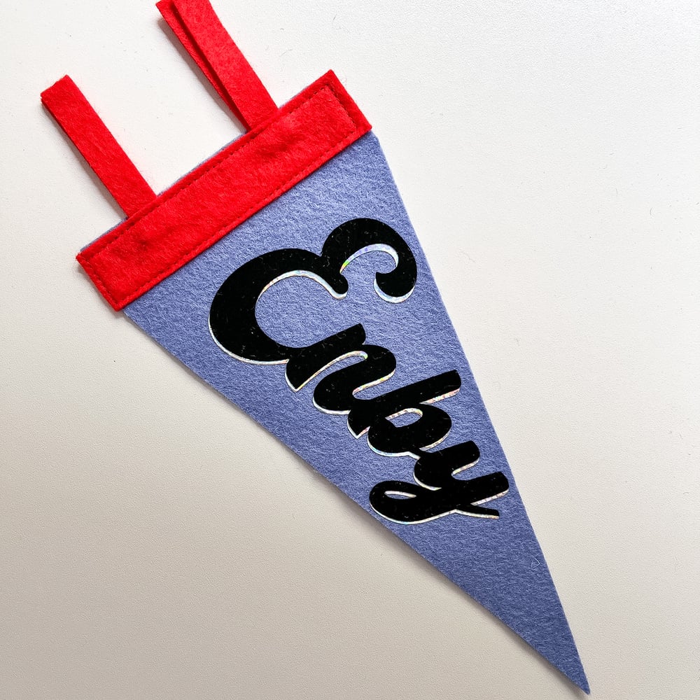 Enby Pride Pennant [black + periwinkle]