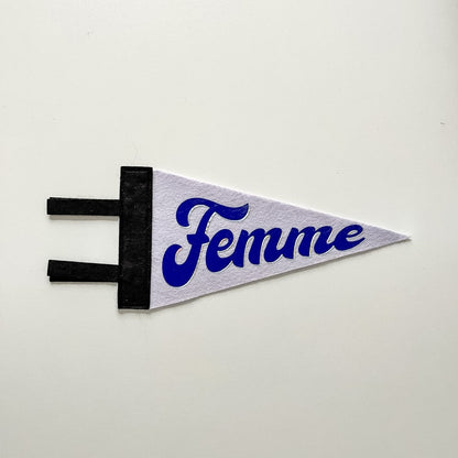 Femme Pride Pennant [blue + purple]