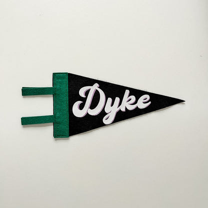 Dyke Pride Pennant [white + black]