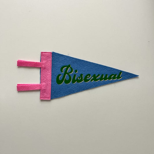Bisexual Pride Pennant [green + blue]