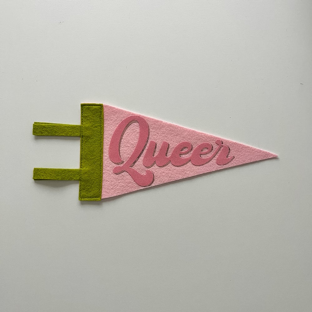 Queer Pride Pennant [pink + pink]