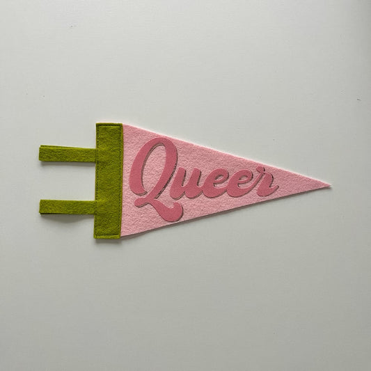 Queer Pride Pennant [pink + pink]
