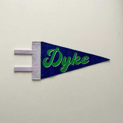 Dyke Pride Pennant [green + dark blue]