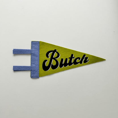 Butch Pride Pennant [black + chartreuse]