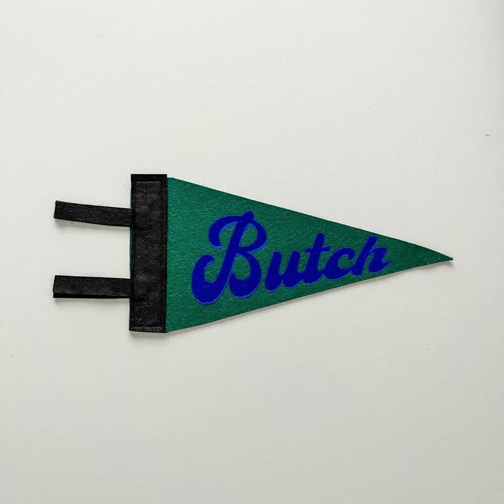 Butch Pride Pennant [blue + dark green]