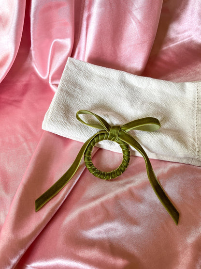 Velvet Bow Napkin Rings