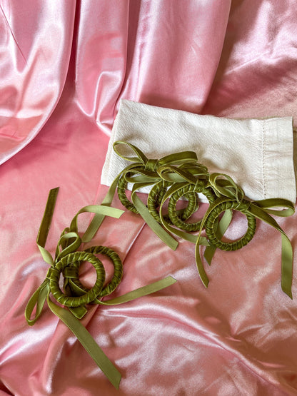 Velvet Bow Napkin Rings